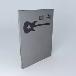 Child headboard Cover Rock 90cm houses the world 3D model