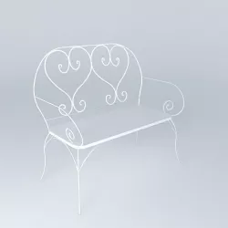 Children bench ST GERMAIN Ivory Maisons du monde 3D model