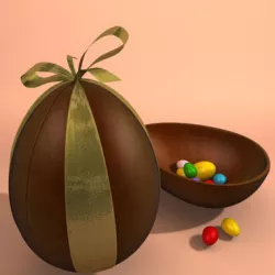 Chocolate Easter Egg 3D model