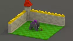 Clash Royale Voxel Scene Free 3D model