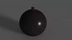 Classic sphere bomb Free low-poly  3D model
