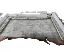 Concrete terrace  Low-poly  3D model
