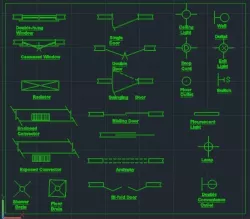 construction drawing symbols 2d Free low-poly  3D model