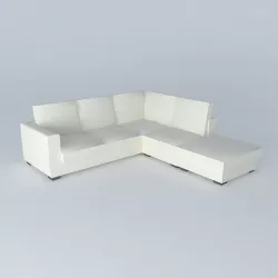 Corner sofa 5 seats KENNEDY ecru Houses of the world 3D model