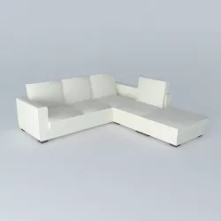 Corner sofa 5 seats KENNEDY ecru Houses of the world 3D model