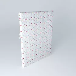 Cover headboard child 90 cm DREAM macaroons houses the world 3D model