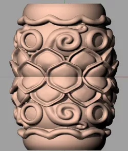 Crafts Decoration Sculpture Model Flower Column C082 Free 3D model