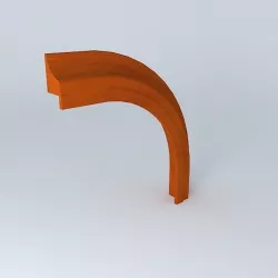 Crowning curved strip 3D model