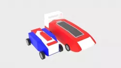 Curve Car Free Toy Free low-poly  3D model