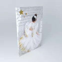 Dancer Glitter Canvas Houses of the world 3D model