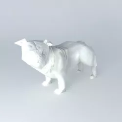 Deco MAX dog statuette houses of the world 3D model