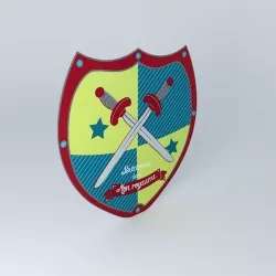 Deco plate shield Knight houses the world 3D model