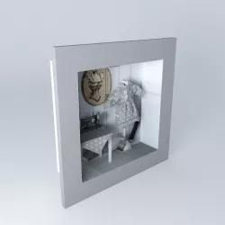 Deco setting Confection houses the world 3D model