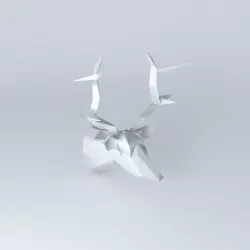 DECO WALL DEER ORIGAMI houses the world  3D model