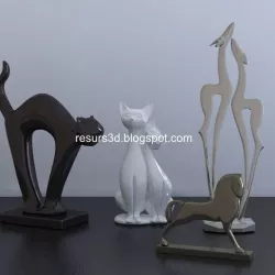 Decor Cats Free 3D model