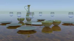 Diner set Antique Free low-poly  3D model