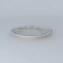 dinner plate Left Bank Houses of the world 3D model