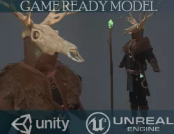 Druid clothes Free low-poly  3D model