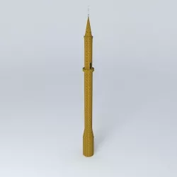 Eger minaret Hungary 3D model