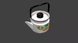 Enameled teapot Free 3D model