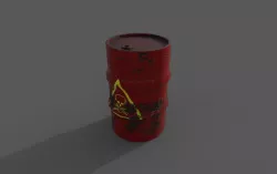 Explosive Barrel Free low-poly  3D model