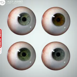 Eyeball  Low-poly  3D model