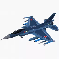 F-2 Viper Zero Free low-poly  3D model