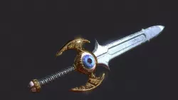 Fantasy Stylish Weapon- Eye Sword Free low-poly  3D model