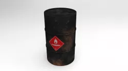 Flammable Material Barrel Free 3D model