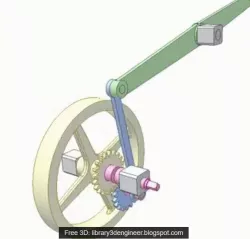  Flywheel speed amplifier-Idea mechanism Free 3D model