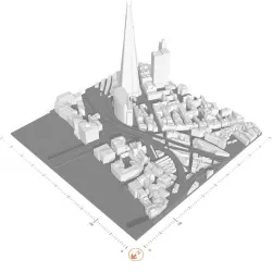 Free 3D Model of London - Sample of AccuCities Base Model - Tile Free 3D model