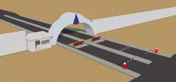 Free Vehicle Entrance equipped with security equipment Free 3D model