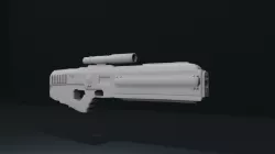 Futuristic Blocky Gun Free low-poly  3D model