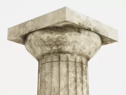 Greek Doric Column 3D Model Free low-poly  3D model
