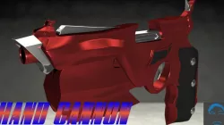 Hand Cannon  Free low-poly  3D model