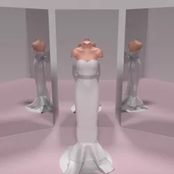 Hanna Wedding Dress Free 3D model