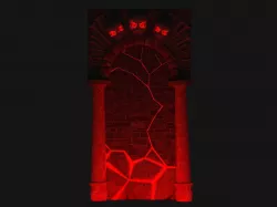 Hell wall Free low-poly  3D model