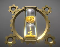 Hourglass Clockwork Animation  Free 3D model