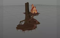 House in tree Free 3D model