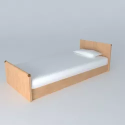 Indiana red single bed 3D model