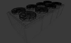Industrial Ventilation Fan Free 3D model