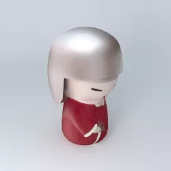 Japanese doll lamp houses the world  3D model