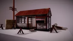 kyto dest house Free low-poly  3D model