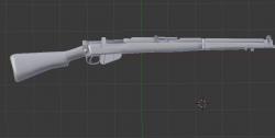 3d model lee enfield 4 rifle