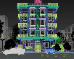 Light classic house 3d model Free 3D model