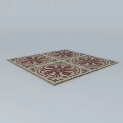 Louvre Bench Cement Tiles Cement Tiles Tiles Marais 3D model