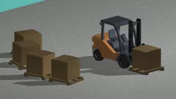 low polly forklift Free low-poly  3D model