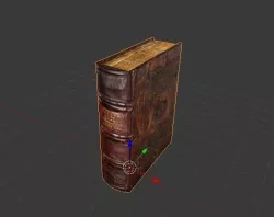 Low Poly 3D Old Book For Library or Living Room Free low-poly  3D model