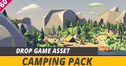 Low Poly Campament Free low-poly  3D model