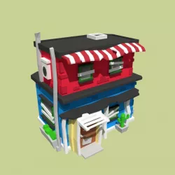 Low-Poly Ghettoish House Free low-poly  3D model
